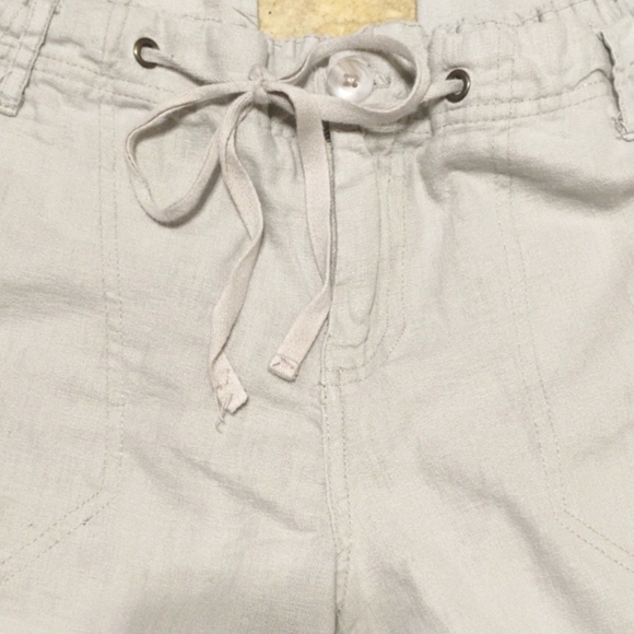 Just Living Light Gray8 Linen Wide Leg Drawstring Pants - Picture 4 of 16